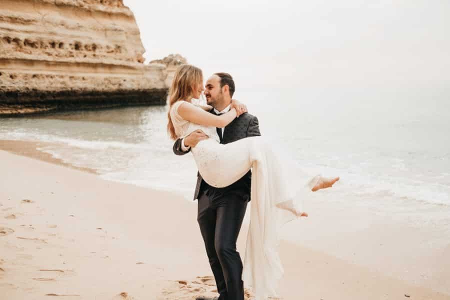 romantic algarve elopement couple in love wedding in portugal photographer