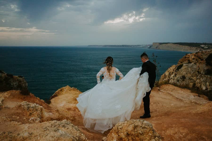 Algarve coast wedding beach wedding portugal wedding photographer summer elopement algarve coast