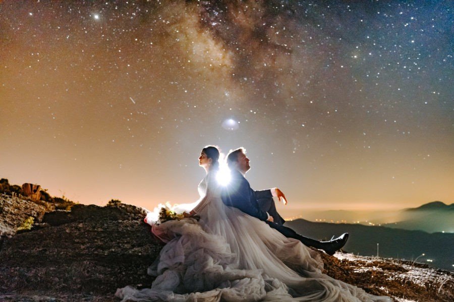 Star Wedding Photos Astrology Mountain elopement in Malaga Spain Mountain wedding postboda Spain Elopement Wedding Photographer